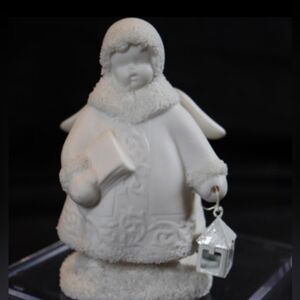 Vintage Victorian Snow Angel Porcelain Figurine 4" Tall White